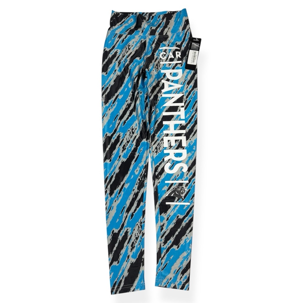 Majestic NFL Fan Fashion Carolina Panthers Womens Leggings Size M Medium NWT